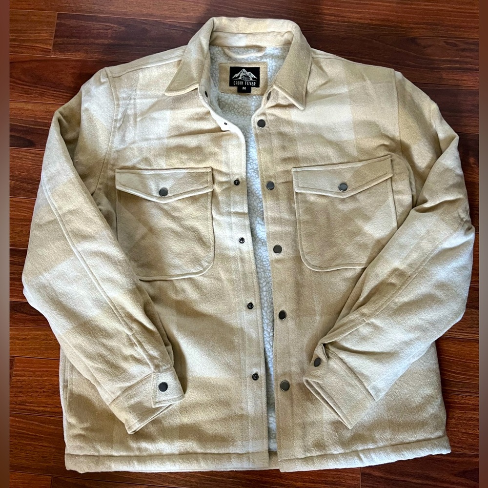 Brand new checked blouse jacket lined with imitation fur Urban Planet
